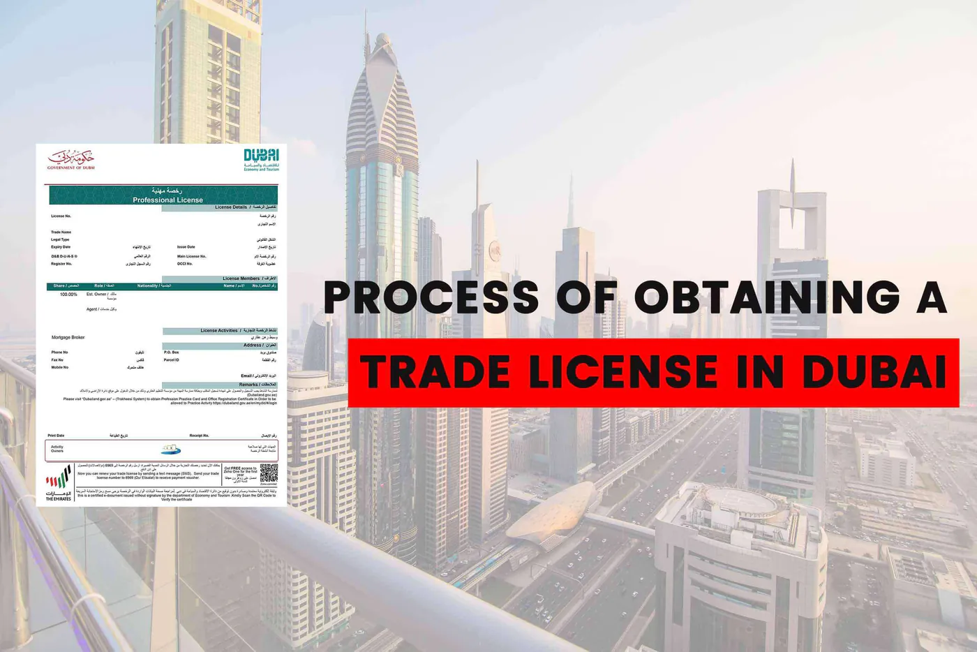 Procédure d'obtention d'une licence commerciale à Dubaï