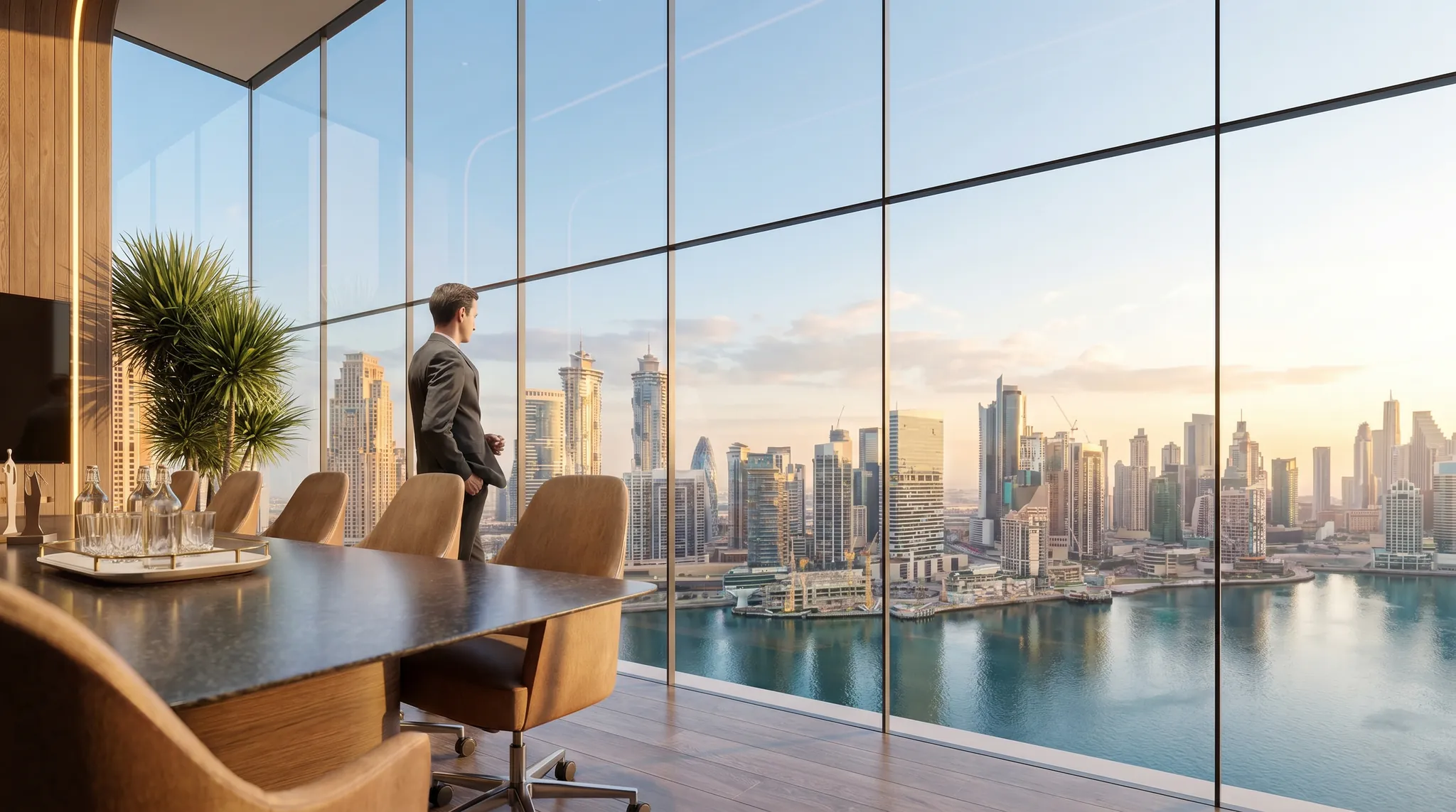 A view over Dubai's residential towers, where property earns a UAE residence visa